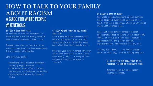 How to talk to your family about racism